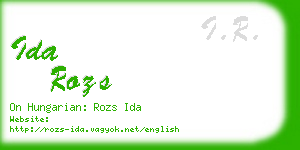 ida rozs business card